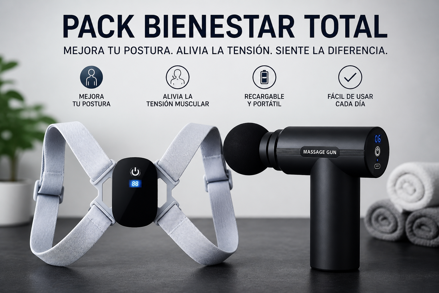 Elimina el Dolor Diario – Pack Postura + Masaje